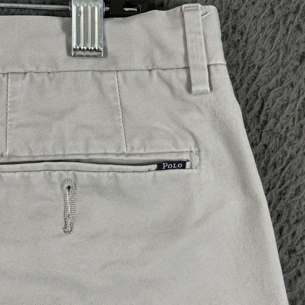 Polo Ralph Lauren Pants Mens 34x30 Gray Slim Fit Stretch Chino Preppy Casual - Picture 10 of 15